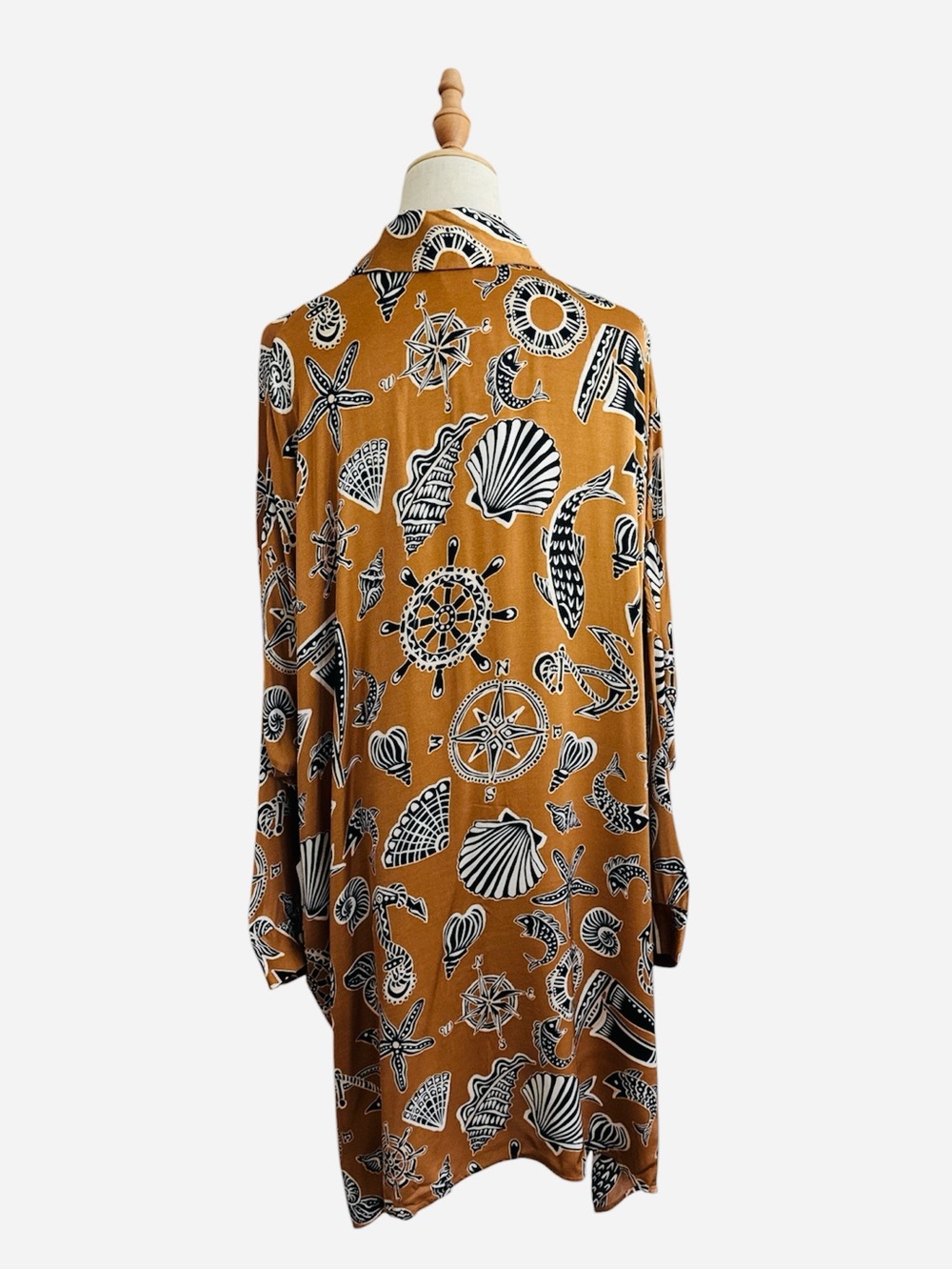 Anthropologie Corey Lynn Calter Long Sleeve Printed Mini Shirt Dress Size Medium - Picture 5 of 12